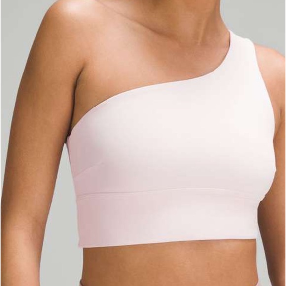 LULULEMON ALIGN ASYMMETRICAL BRA C/D PINK COLOR SIZE 12 NWT - Picture 5 of 6
